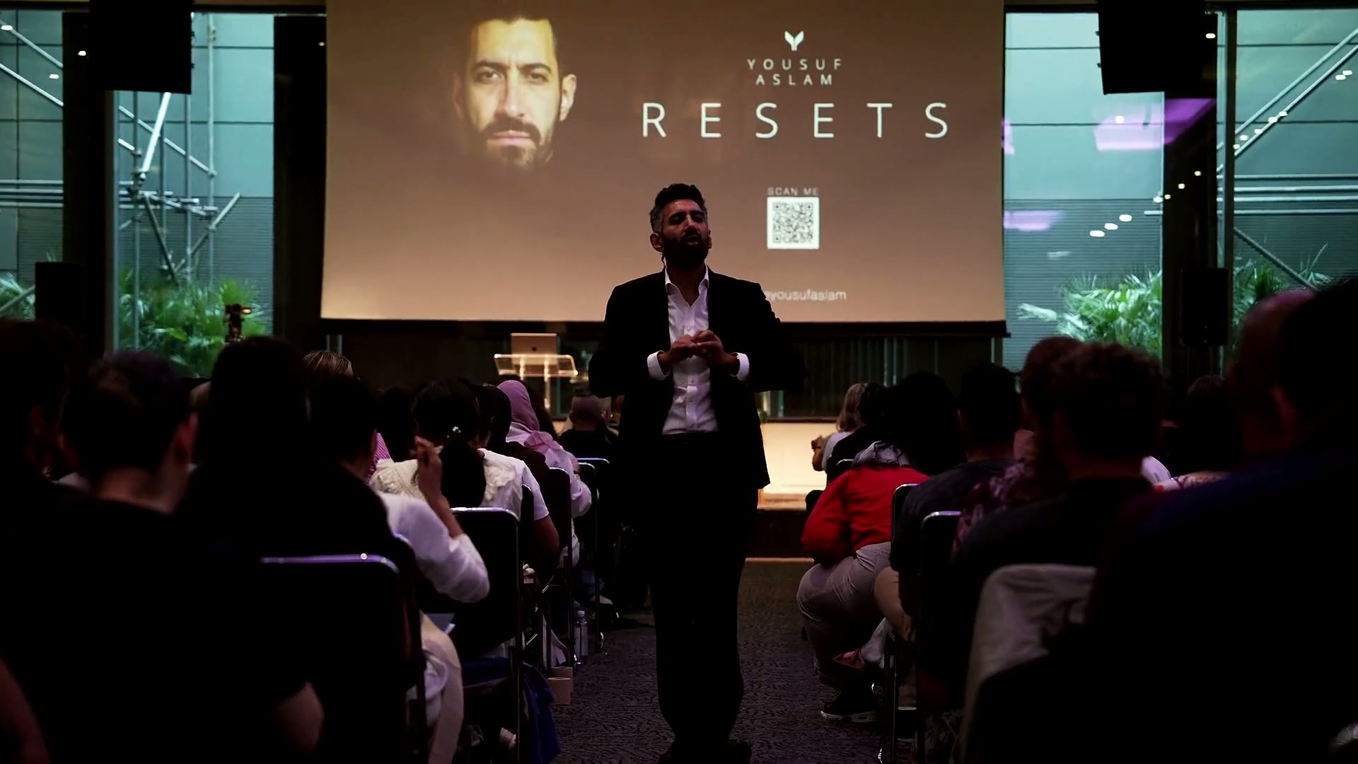 Yousuf Aslam leading the One Day Reset in London